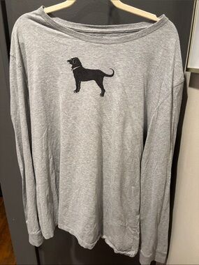 The Black Dog Gray Long-Sleeve Tee with Black Dog Graphic